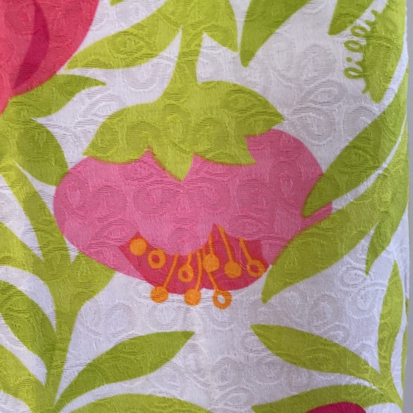 Lilly Pulitzer High Waist Cotton Jacquard Floral Print Shorts Size 4 - Picture 3 of 7